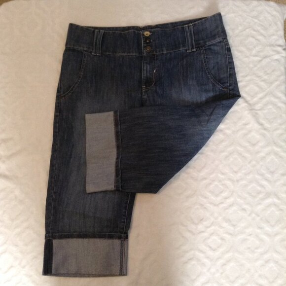 Lee One true Fit jeans denim cropped cuffed 14M - Picture 1 of 6